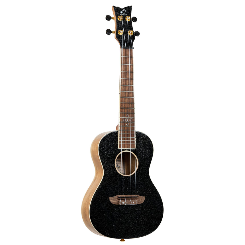 ORTEGA Element Series Konzert Ukulele 4 String - Metallic Black + Bag - Musik-Ebert Gmbh