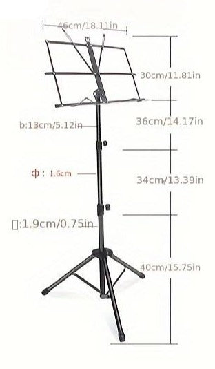 Ebert Basic Notenständer mit Tragetasche - Musik-Ebert Gmbh