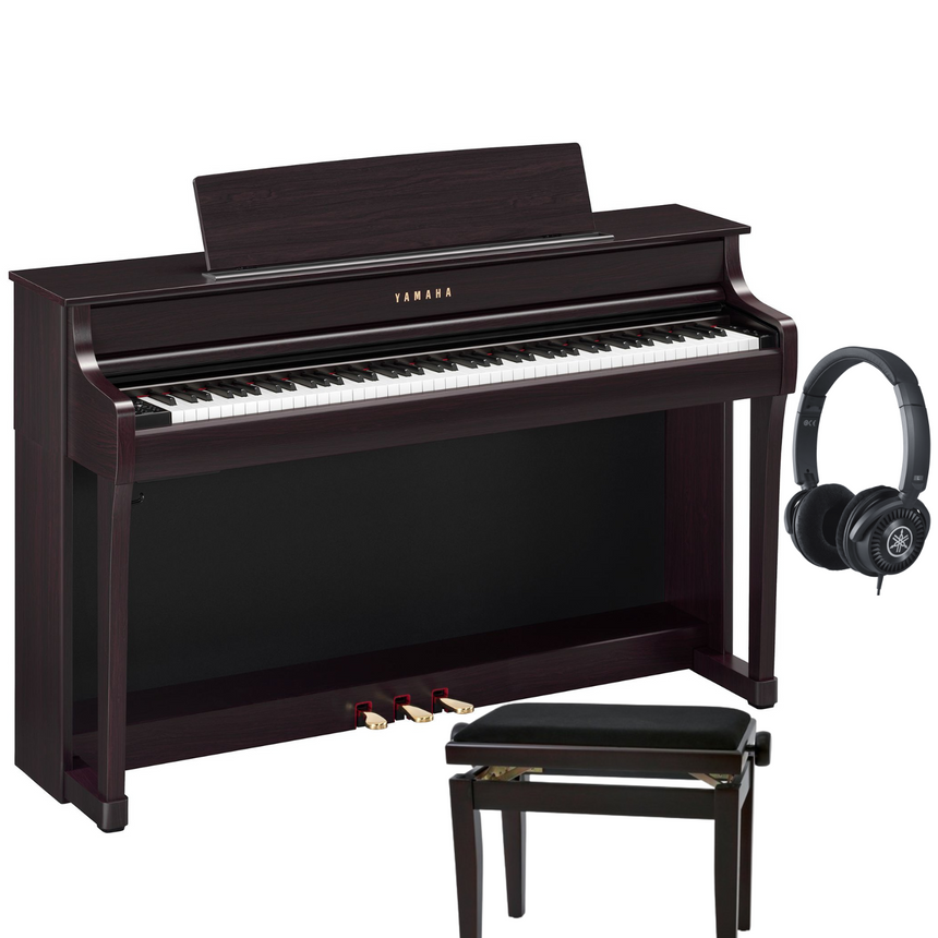 Yamaha CLP 845 Rosenholz Bundle mit Bank und Kopfhörer - (150€ Cashback nach Kauf direkt von Yamaha)