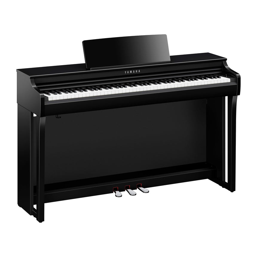 Yamaha CLP 825 Schwarz Poliert Bundle mit Bank und Kopfhörer