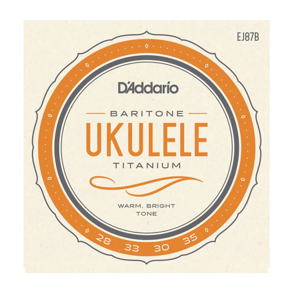 D'Addario EJ87T Jeu de cordes pour ukulélé en titane, ténor 