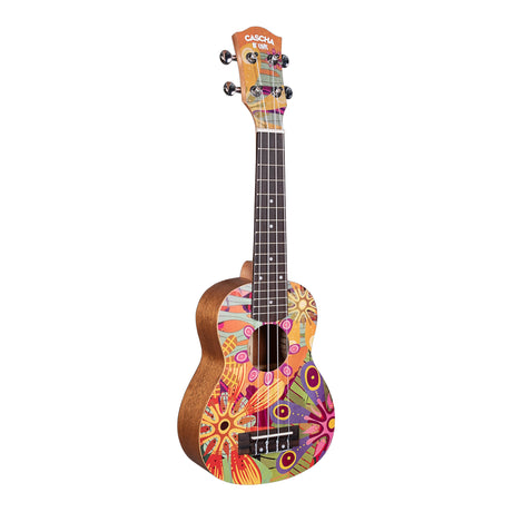 Cascha Art Series Flowers Sopran Ukulele Set (HH 2603)