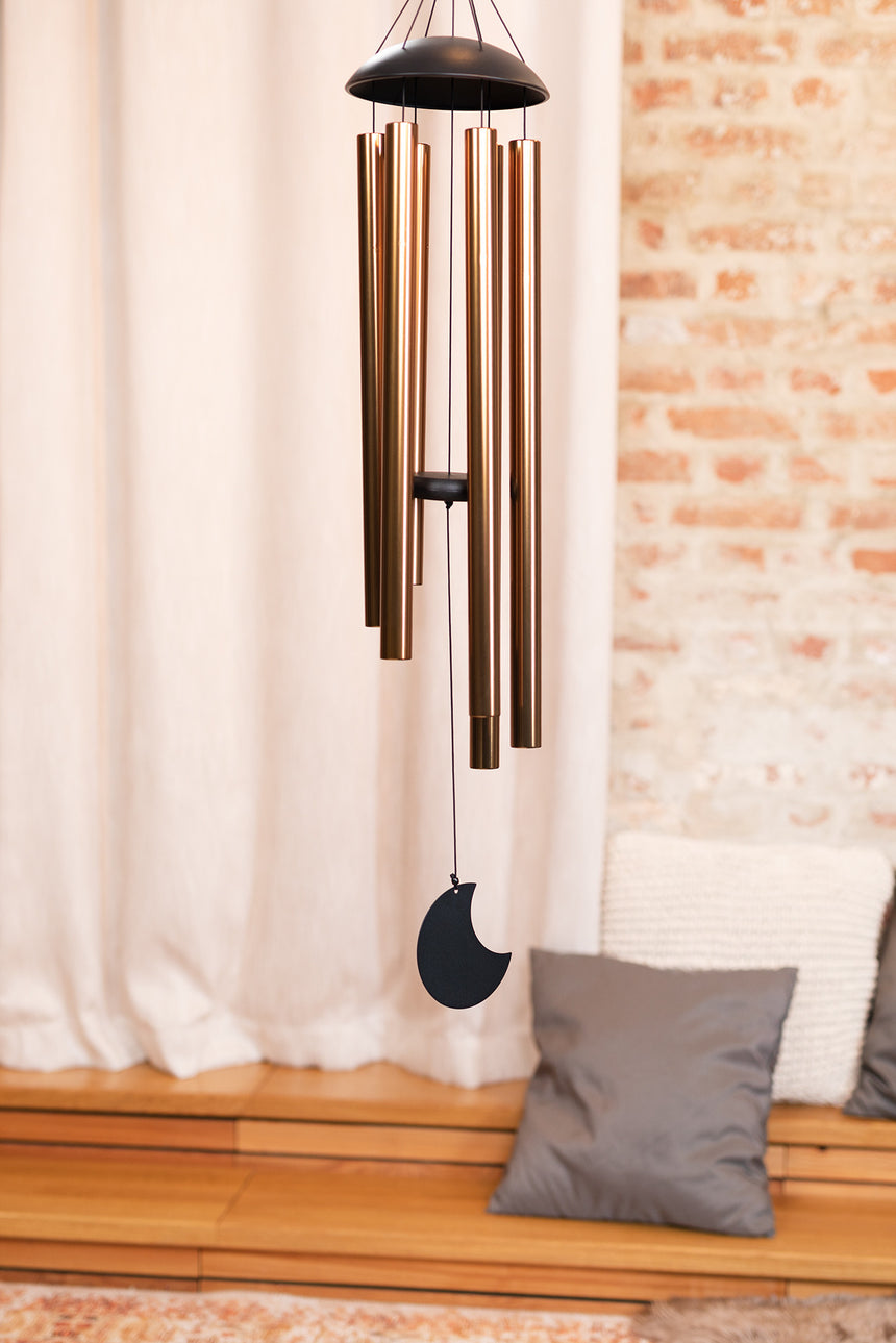 MEINL Sonic Energy Moon Meditation Chime, 44" / 110 cm, 432 Hz, Runder Bogendeckel, Bronze - Musik-Ebert Gmbh