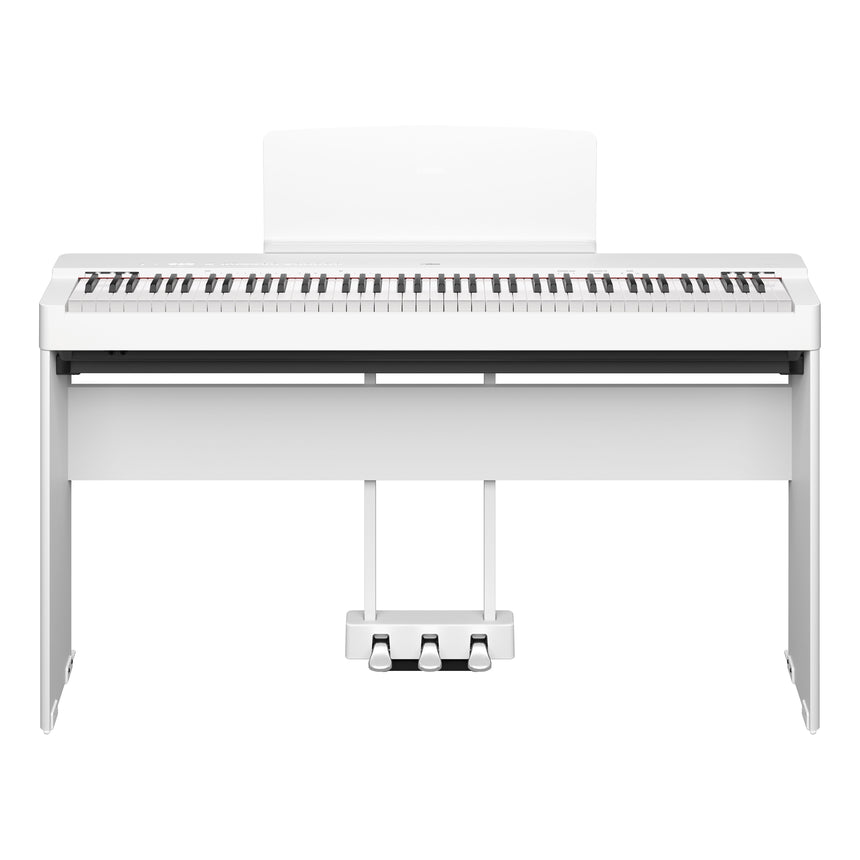 Yamaha P-225 White Bundle avec support, pédales et écouteurs