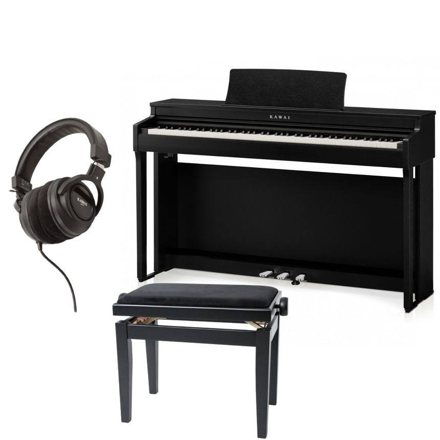 Kawai CN 201 Black Matt Bundle avec banc et écouteurs