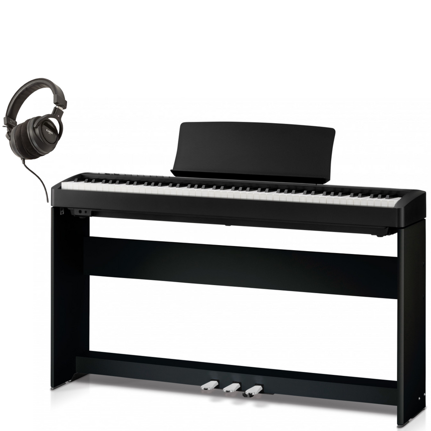 Kawai ES120 Schwarz Bundle mit Ständer, Pedalen und Kopfhörer