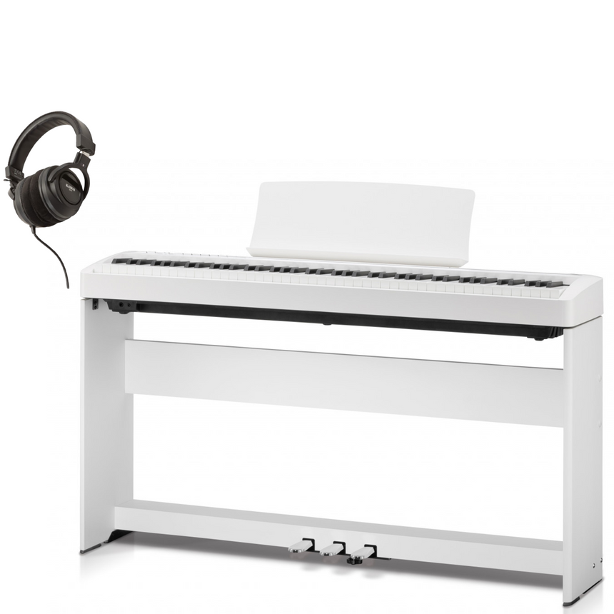 Kawai ES120 White Bundle avec support, pédales et écouteurs