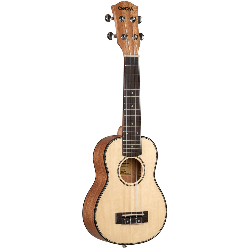 Cascha Soprano Ukuleles Set Solid Top With Bag HH2148