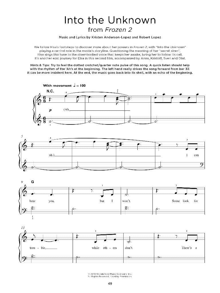 Sheet music - Really Easy Piano: 40 Disney Songs