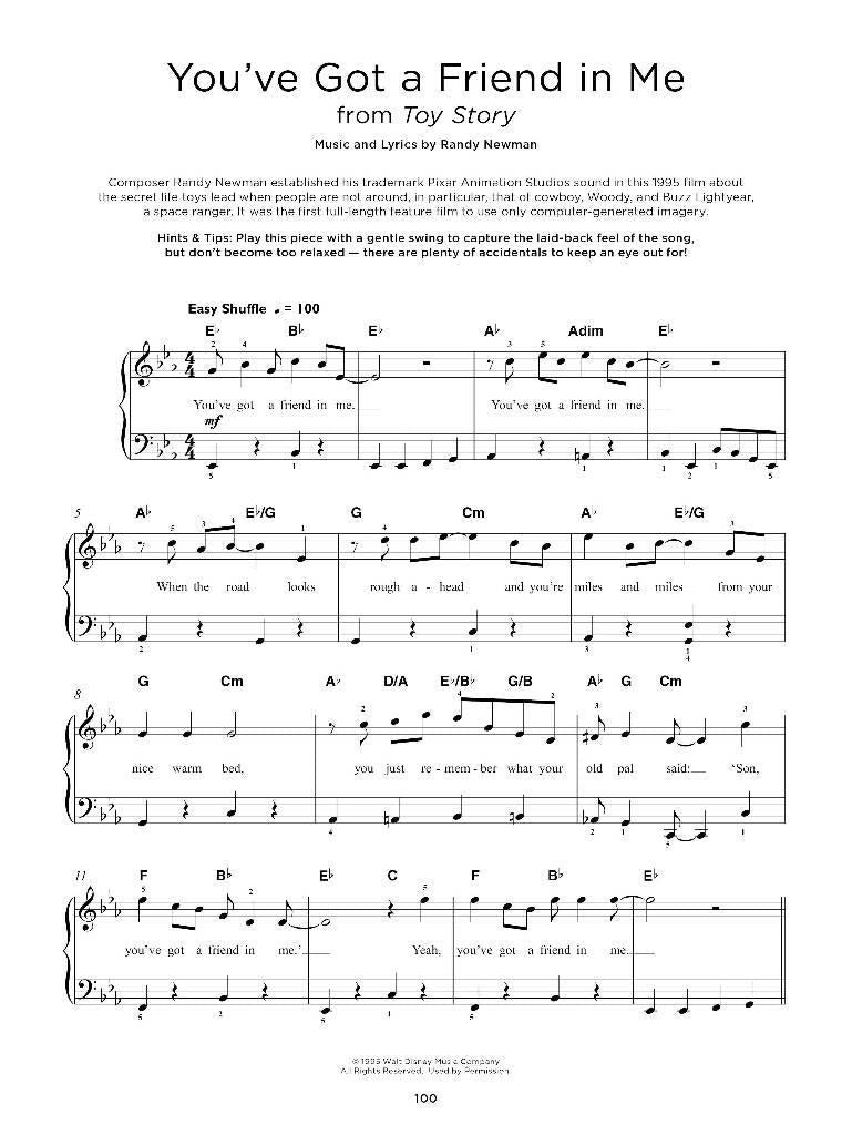 Sheet music - Really Easy Piano: 40 Disney Songs