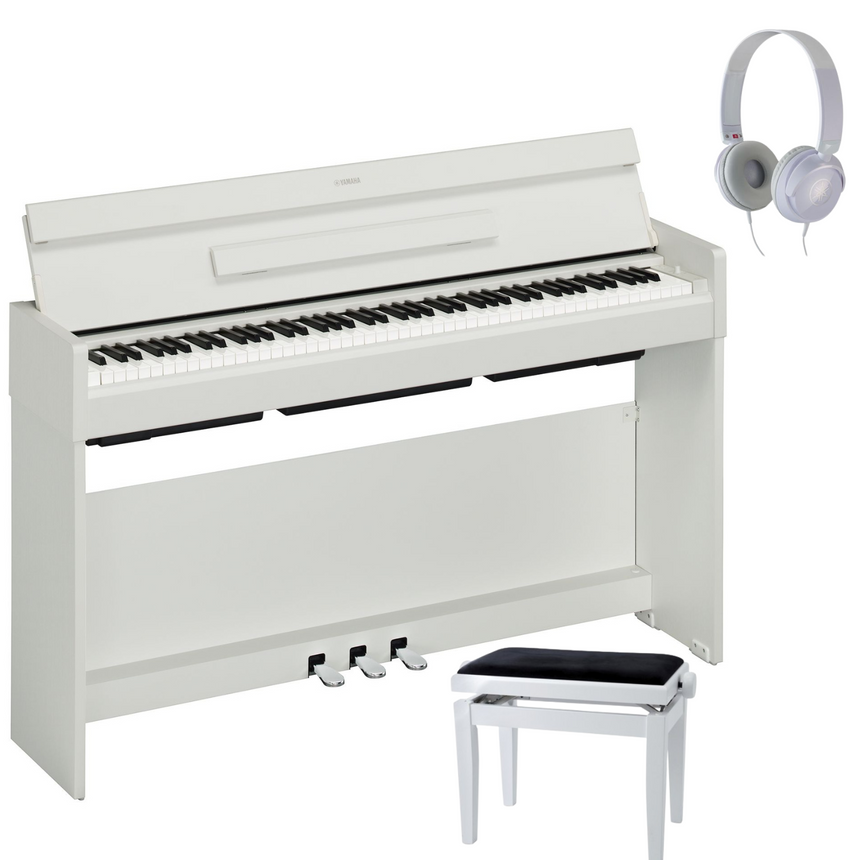 Yamaha S35 Arius Weiß Matt Bundle mit Bank und Kopfhörer