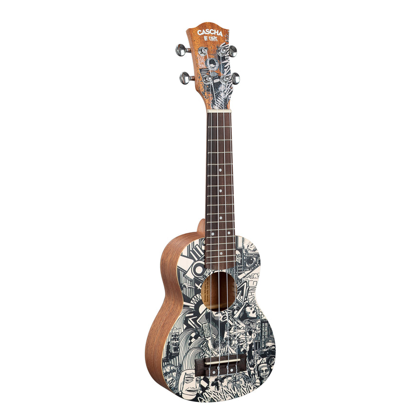 Cascha Art Series Sketch Sopran Ukulele Set (HH 2601) - Musik-Ebert Gmbh