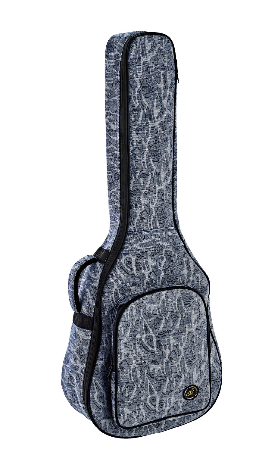 ORTEGA Dreadnought Gigbag - Blue Jeans Style - 10mm Polsterung - Musik-Ebert Gmbh