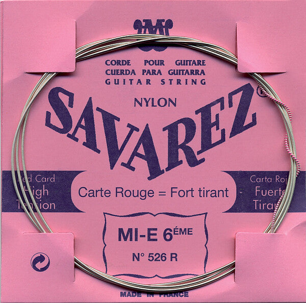 Savarez 525R Traditional Concert Rot Einzelsaiten Nylon für Konzertgitarre - Musik-Ebert Gmbh